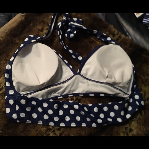 Bathing Suit TOP Size 4X Royal Blue w/Polka Dots NEW Pool Beach Swimsuit! - Picture 5 of 5